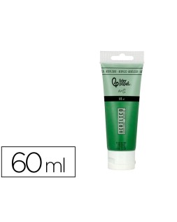 Pintura acrilica liderpapel tubo de plastico de 60 ml color verde oscuro