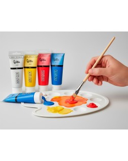 Pintura acrilica liderpapel tubo de plastico de 120 ml color azul