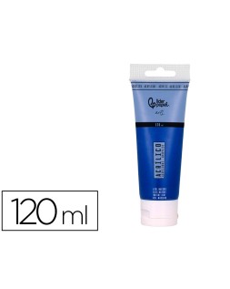 Pintura acrilica liderpapel tubo de plastico de 120 ml color azul marino