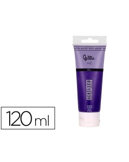 Pintura acrilica liderpapel tubo de plastico de 120 ml color purpura