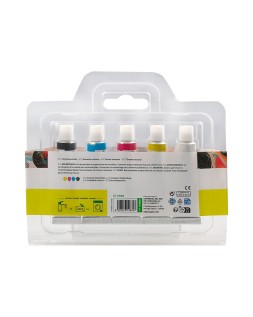 Tempera liderpapel en tubo de alumino de 12 ml estuche de 5 tubos colores primarios