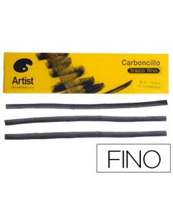 Carboncillo artist fino 3-4 mm caja de 10 unidades