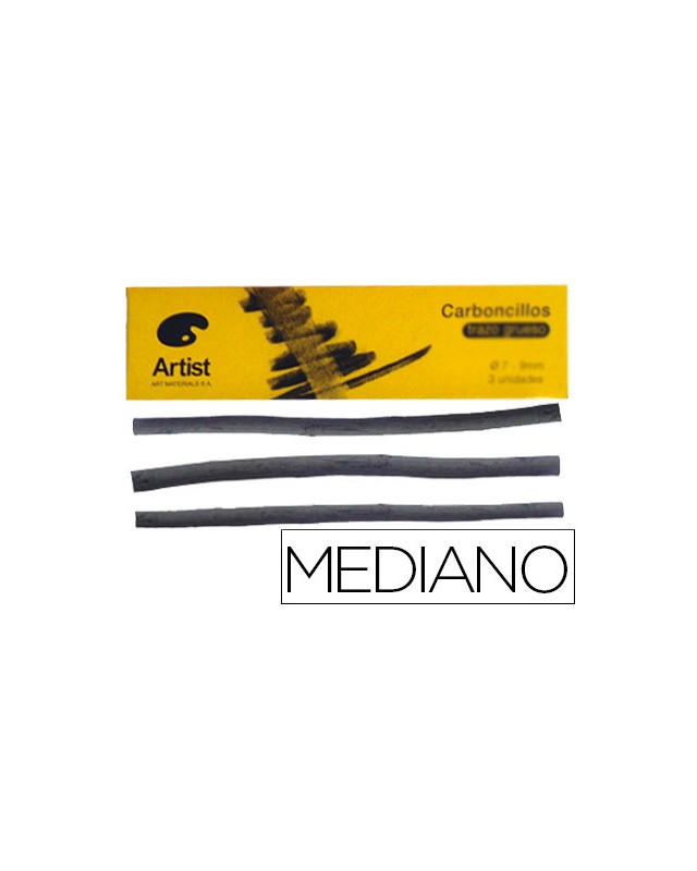 Carboncillo artist mediano 5-6 mm caja de 6 unidades
