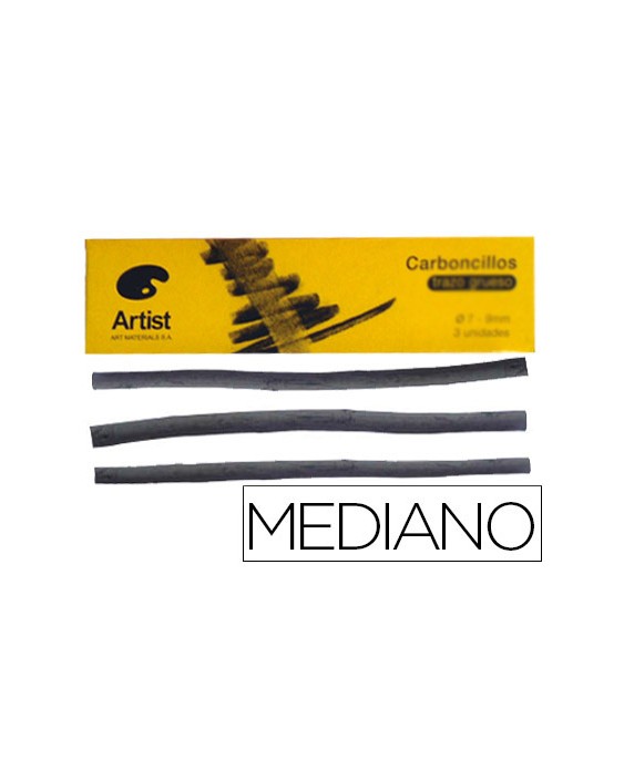 Carboncillo artist mediano 5-6 mm caja de 6 unidades