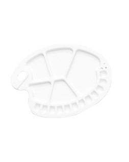 Paleta plastico liderpapel ovalada 17 huecos diestros 30x35 cm