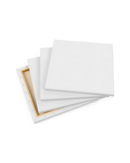 Bastidor liderpapel 4p lienzo grapado trasero algodon 100% marco pawlonia 1,8x3,8 cm bordes madera 33x22 cm