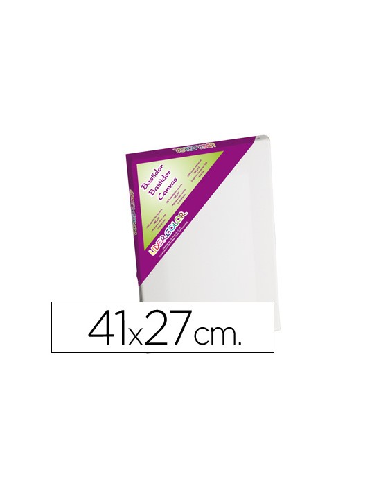 Bastidor liderpapel 6p lienzo grapado trasero algodon 100% marco pawlonia 1,8x3,8 cm bordes madera 41x27 cm