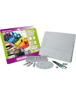 Set acuarela liderpapel contiene 10 laminas acuarela 27x38cm 1 paleta plast 12x12ml1 sacapunt 1 perfilador 1 goma
