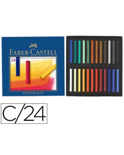 Tiza pastel faber castell estuche carton de 24 unidades colores surtidos