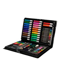 Estuche de pintura liderpapel plastico 86 piezas 34x23x3,2 cm