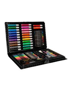 Estuche de pintura liderpapel plastico 86 piezas 34x23x3,2 cm