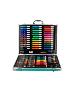 Estuche de pintura liderpapel aluminio 150 piezas maletin 37,8x29,7x4,6 cm