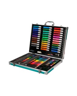 Estuche de pintura liderpapel aluminio 150 piezas maletin 37,8x29,7x4,6 cm