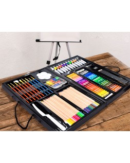 Set de pinturas daler rowney 163 piezas con caballete de aluminio plegable 500x70x727 mm