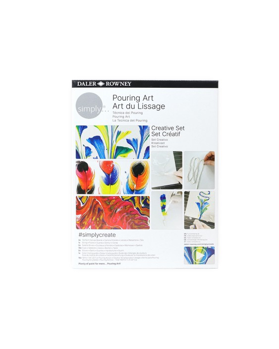 Set de pintura daler rowney simply creativo pouring