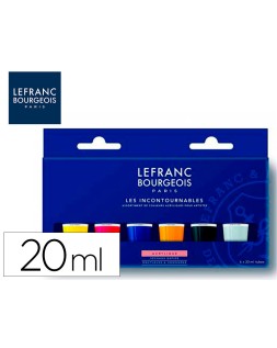 Pintura acrilica l&b bote de 80 ml caja de 5 unidades colores surtidos