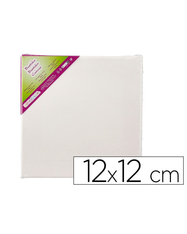 Bastidor liderpapel lienzo grapado trasero algodon 100% 12x12 cm gramaje 280g/m2