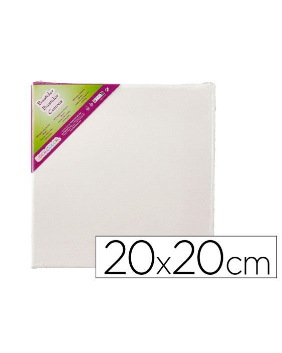 Bastidor liderpapel lienzo grapado trasero algodon 100% 20x20 cm gramaje 280g/m2