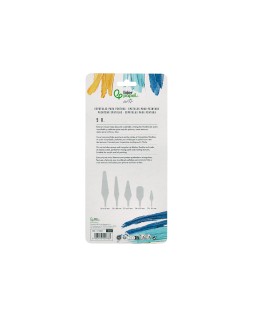 Espatula para pintura liderpapel metalica mango de madera juego de 5 unidades tamaños surtidos certificado