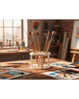 Soporte para pinceles liderpapel de plastico 46 agujeros 14,5x14,5x10 cm