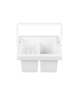 Cubo limpiador de pinceles liderpapel de plastico con asa transportable 13x13x9 cm