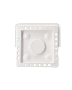 Cubo limpiador de pinceles liderpapel de plastico con asa transportable 13x13x9 cm