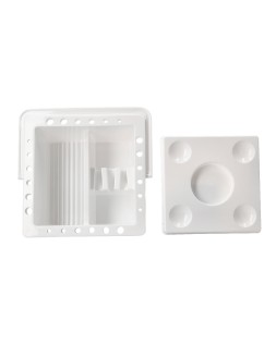 Cubo limpiador de pinceles liderpapel de plastico con asa transportable 13x13x9 cm