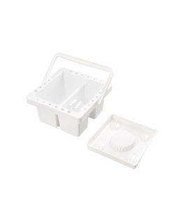 Cubo limpiador de pinceles liderpapel de plastico con asa transportable 13x13x9 cm