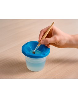 Vaso limpiapinceles liderpapel de plastico 8x8,5 cm