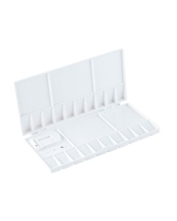 Paleta plastico liderpapel para pintura plegable con tapa y agujero para el pulgar 20x10x1,8 cm