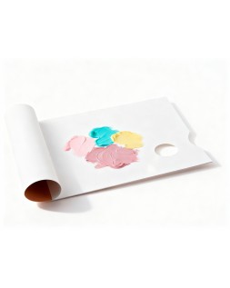 Paleta de papel desechable liderpapel para pintura 40 hojas gramaje 58g/m2 con agujero para pulgar
