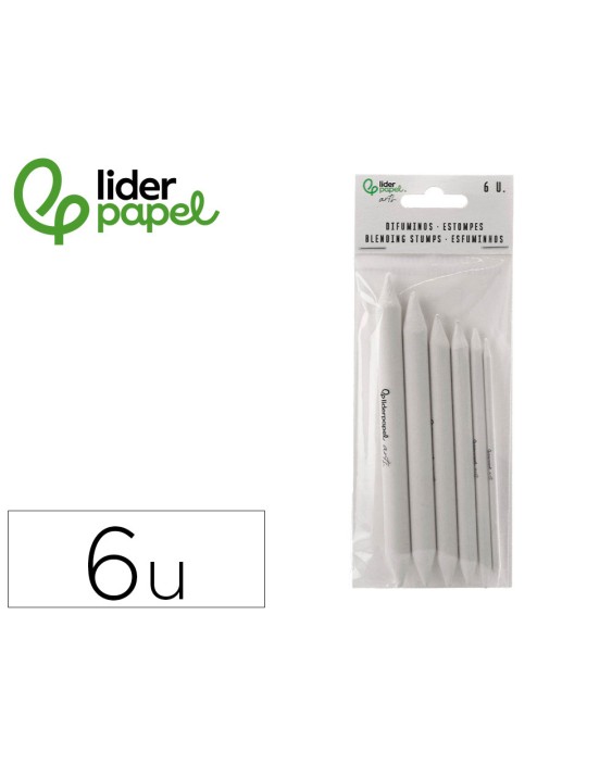 Difumino liderpapel bolsa de 6 unidades diametros surtidos 116 mm / 150 mm