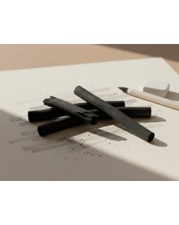 Carboncillo redondo para dibujo liderpapel caja de 12 unidades diametros surtidos