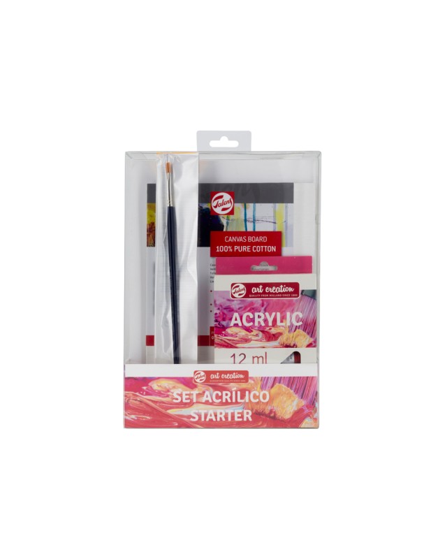 Set de iniciacion talens bellas artes tecnica acrilica