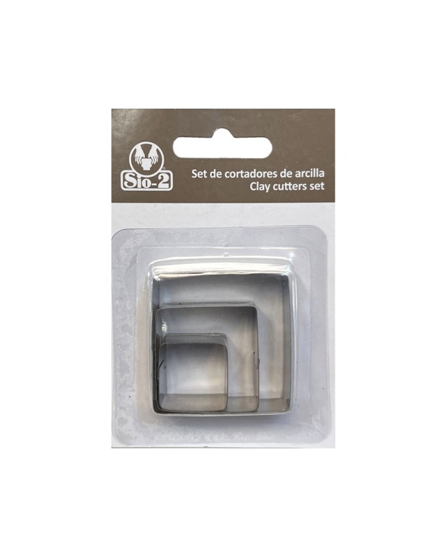 Cortador metalico sio-2 cuadrado set de 3 piezas
