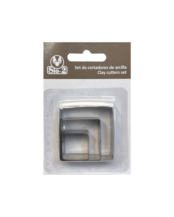Cortador metalico sio-2 cuadrado set de 3 piezas