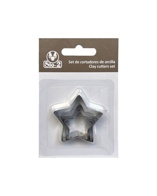 Cortador metalico sio-2 estrella set de 3 piezas