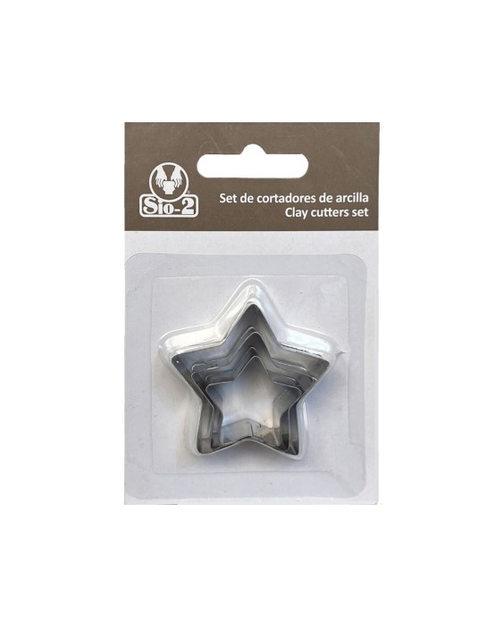 Cortador metalico sio-2 estrella set de 3 piezas