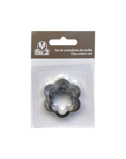 Cortador metalico sio-2 flor set de 3 piezas
