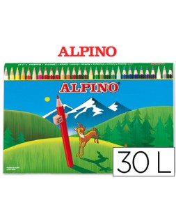 Lapices de colores alpino 659 caja de 30 colores largos