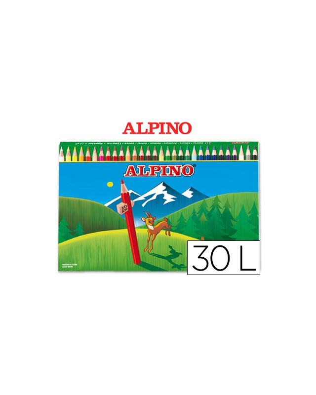 Lapices de colores alpino 659 caja de 30 colores largos
