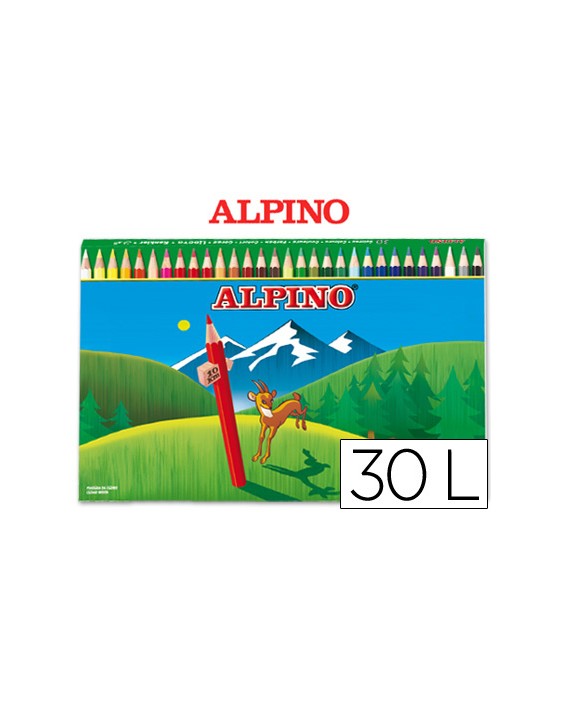 Lapices de colores alpino 659 caja de 30 colores largos