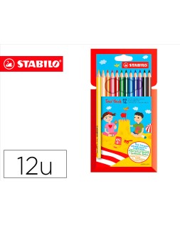 Lapices de colores stabilo trio caja de 12 colores
