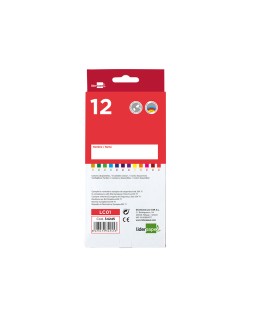 Lapices de colores liderpapel caja de 12 unidades colores surtidos