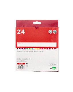 Lapices de colores liderpapel caja de 24 unidades colores surtidos