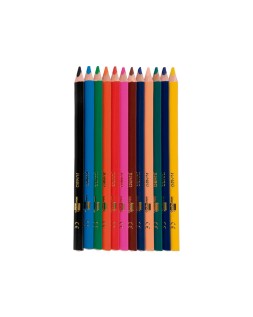 Lapices de colores liderpapel jumbo con sacapuntas caja de 12 unidades colores surtidos