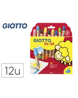Lapices de colores giotto super bebe caja de 12 lapices colores surtidos + sacapuntas