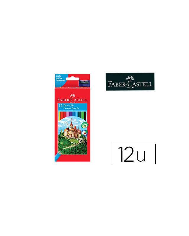 Lapices de colores faber castell hexagonal madera reforestada caja de 12 unidades colores surtidos