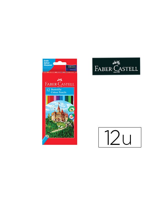Lapices de colores faber castell hexagonal madera reforestada caja de 12 unidades colores surtidos