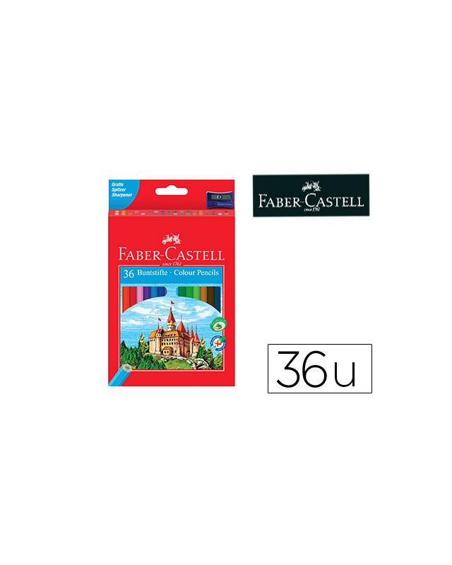 Lapices de colores faber castell hexagonal madera reforestada caja de 36 unidades colores surtidos